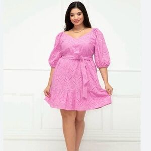 Eloquii Pink Dress with Belt size 18